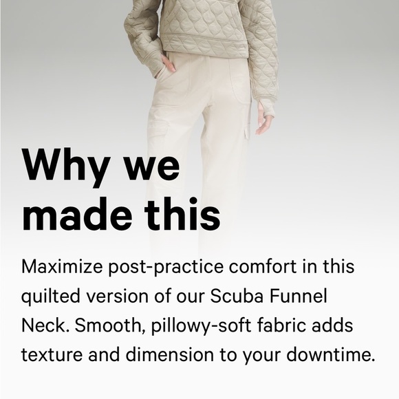 NWT Scuba Oversized Quilted Half Zip in Riverstone - Picture 7 of 8